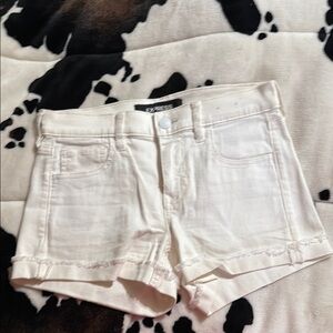 Express Women's White Denim Shorts